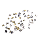 Maxbell 1440 Pieces Sharp Bottom Glitter Rhinestones Decorations white 125g
