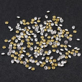 Maxbell 1440 Pieces Sharp Bottom Glitter Rhinestones Decorations white 125g