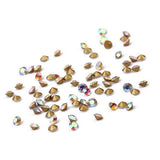 Maxbell 1440 Pieces Sharp Bottom Glitter Rhinestones Decorations AB 90g