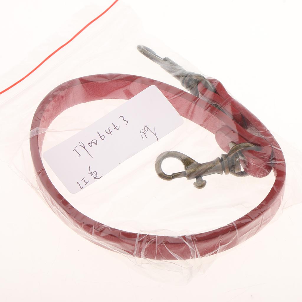 PU Leather Short Handbag Bag Strap Replacement Purse Handle 36cm Red