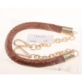 Metal PU Leather Braided Bag Strap Handle Bag Chain Replacement 60cm Brown