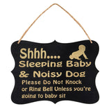 Shhh Sleeping Baby & Noisy Dog Please Do Not Knock or Ring Bell Unless you are going to baby sit - Baby Sleeping Sign - Baby Shower Gift