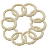 Maxbell 30Pcs Natural Wood Rings Unfinished Wooden Rings DIY Maple Teething Ring Craft
