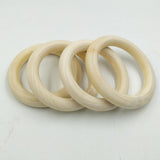 Maxbell 30Pcs Natural Wood Rings Unfinished Wooden Rings DIY Maple Teething Ring Craft