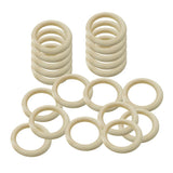 Maxbell 30Pcs Natural Wood Rings Unfinished Wooden Rings DIY Maple Teething Ring Craft