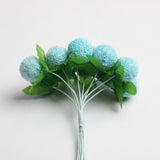 20 Pieces Artificial Berries Bouquet Foam Flower Home Decoration Blue