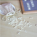 Felt Letter Board Sign With 340 Changeable Characters With Oak Frame gray