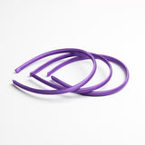 10pcs Women Girls Satin Plain Headband Alice Ban Hair Band DIY Deep Purple