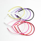 10pcs Women Girls Satin Plain Headband Alice Ban Hair Band DIY Mixed