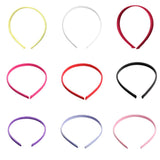 10pcs Women Girls Satin Plain Headband Alice Ban Hair Band DIY Wine Red