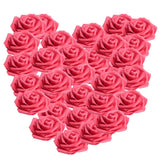 Maxbell 100pcs PE Foam Rose Flower Heads Artificial Rose Flowers 8cm Red