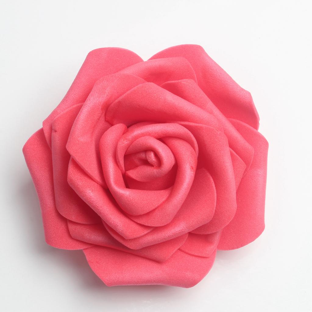 Maxbell 100pcs PE Foam Rose Flower Heads Artificial Rose Flowers 8cm Red