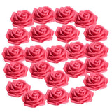 Maxbell 100pcs PE Foam Rose Flower Heads Artificial Rose Flowers 8cm Red