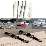 50 Pieces Flat Metal Single Prong Duck Alligator Hair Clips DIY Bows 6x60mm