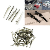 50 Pieces Flat Metal Single Prong Duck Alligator Hair Clips DIY Bows 6x80mm
