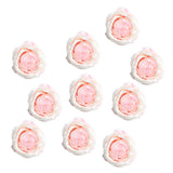 Maxbell 10 Pieces Artificial Rose Flower Head DIY Wedding Decorations light pink