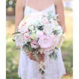 Maxbell 10 Pieces Artificial Rose Flower Head DIY Wedding Decorations light pink