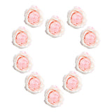Maxbell 10 Pieces Artificial Rose Flower Head DIY Wedding Decorations light pink