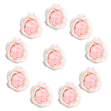 Maxbell 10 Pieces Artificial Rose Flower Head DIY Wedding Decorations light pink