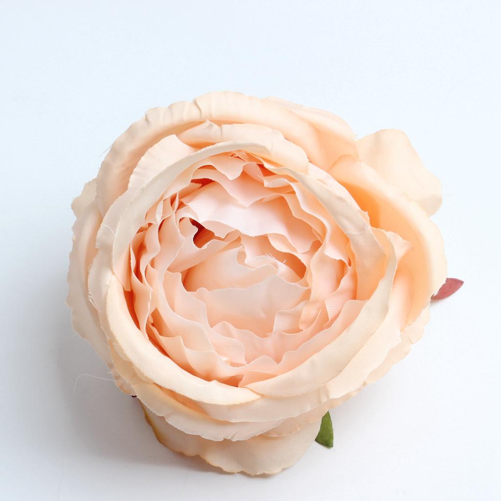 Maxbell 10 Pieces Artificial Rose Flower Head DIY Wedding Decorations Pink Champagne
