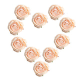 Maxbell 10 Pieces Artificial Rose Flower Head DIY Wedding Decorations Pink Champagne