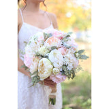 Maxbell 10 Pieces Artificial Rose Flower Head DIY Wedding Decorations light blue