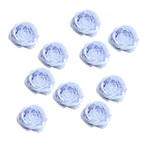 Maxbell 10 Pieces Artificial Rose Flower Head DIY Wedding Decorations light blue