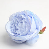 Maxbell 10 Pieces Artificial Rose Flower Head DIY Wedding Decorations light blue