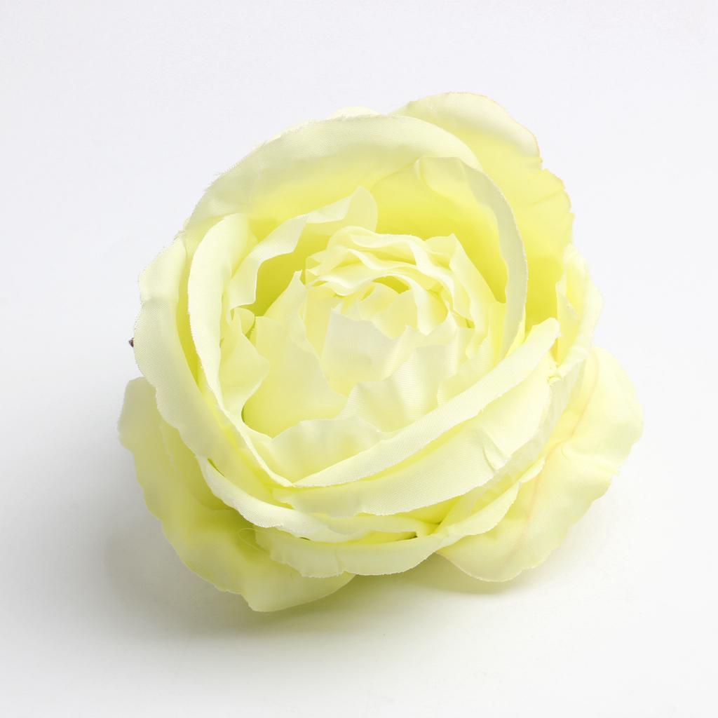 Maxbell 10 Pieces Artificial Rose Flower Head DIY Wedding Decorations light green