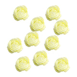 Maxbell 10 Pieces Artificial Rose Flower Head DIY Wedding Decorations light green