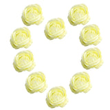 Maxbell 10 Pieces Artificial Rose Flower Head DIY Wedding Decorations light green
