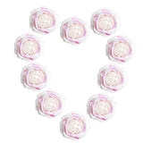 Maxbell 10 Pieces Artificial Rose Flower Head DIY Wedding Decorations light purple
