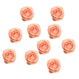 Maxbell 10 Pieces Artificial Rose Flower Head DIY Wedding Decorations orange