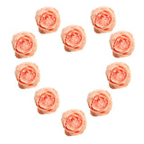Maxbell 10 Pieces Artificial Rose Flower Head DIY Wedding Decorations orange