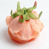Maxbell 10 Pieces Artificial Rose Flower Head DIY Wedding Decorations orange