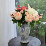 Maxbell 10 Pieces Artificial Rose Flower Head DIY Wedding Decorations orange