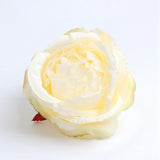 Maxbell 10 Pieces Artificial Rose Flower Head DIY Wedding Decorations champagne