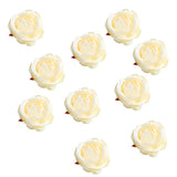 Maxbell 10 Pieces Artificial Rose Flower Head DIY Wedding Decorations champagne