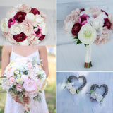 Maxbell 10 Pieces Artificial Rose Flower Head DIY Wedding Decorations champagne