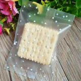 Maxbell 100 Pieces Plastic Biscuit Cookie Packaging Bags Candy Sealing Bag 9x11.5cm