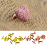 Maxbell 10 Pieces Cufflink Findings Cuff Link Blank Backs Plate Pad Base gold