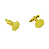 Maxbell 10 Pieces Cufflink Findings Cuff Link Blank Backs Plate Pad Base gold