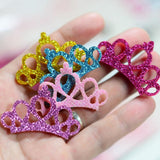 Maxbell 30 Pcs Mixed Color Hair Clips Girls Princess Crown Sequins Head Accessories