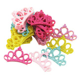 Maxbell 30 Pcs Mixed Color Hair Clips Girls Princess Crown Sequins Head Accessories
