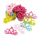 Maxbell 30 Pcs Mixed Color Hair Clips Girls Princess Crown Sequins Head Accessories