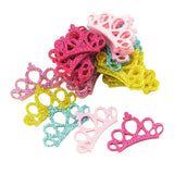 Maxbell 30 Pcs Mixed Color Hair Clips Girls Princess Crown Sequins Head Accessories