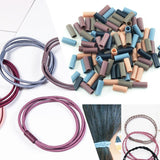 100 Pieces Elastic Rubber Hair Band Plastic Tube for DIY Hair Accessories