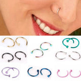 Maxbell 16/Pack Stainless Steel Ear Studs Labret Lip Rings Nose Tongue  Colored