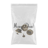 Maxbell 50 Pieces Tie Tacks Butterfly Pinch Back Pins Brooch Findings Antique brass