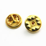 Maxbell 50 Pieces Tie Tacks Butterfly Pinch Back Pins Brooch Findings Gold